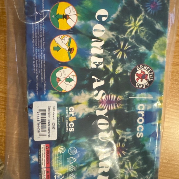 Grateful Dead 50th Anniversary Crocs’s AND Jibbitz Pack